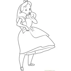 Alice Coloring Page for Kids - Free Alice in Wonderland Printable ...