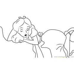 Nice Alice Free Coloring Page for Kids
