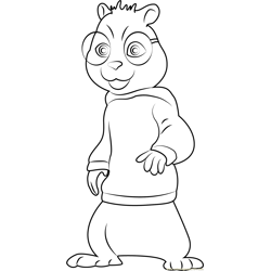 Chipmunks Free Coloring Page for Kids