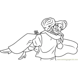 Anastasia Dancing Free Coloring Page for Kids