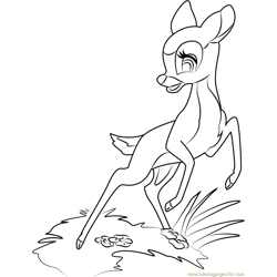 Bambi Grande Free Coloring Page for Kids