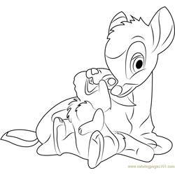 Thumper Free Coloring Page for Kids