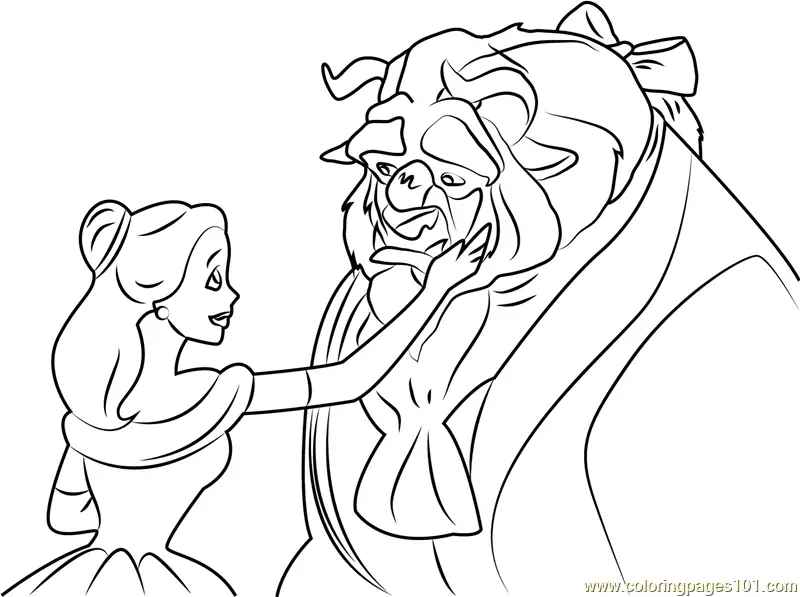 Love Boy Coloring Page for Kids - Free Beauty and the Beast Printable ...