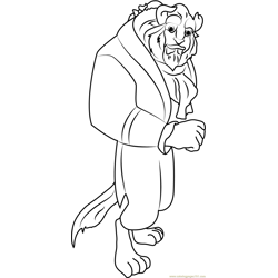 Character Beast Free Coloring Page for Kids