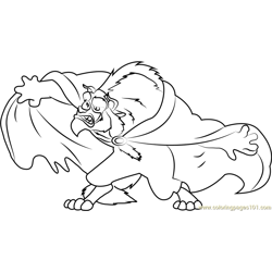 Fierce Disney Beast Free Coloring Page for Kids