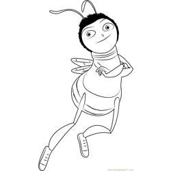 Barry Benson Free Coloring Page for Kids