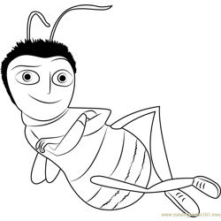 Bee Movie Free Coloring Page for Kids