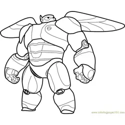 Baymax Armor Free Coloring Page for Kids