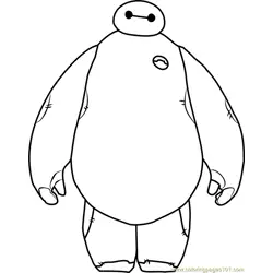 Baymax Free Coloring Page for Kids