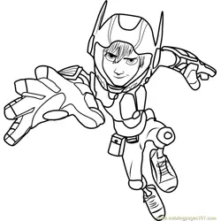 Hiro Action Free Coloring Page for Kids