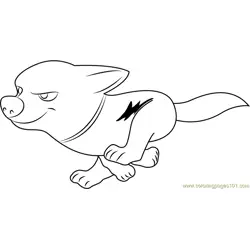 Bolt Running Free Coloring Page for Kids
