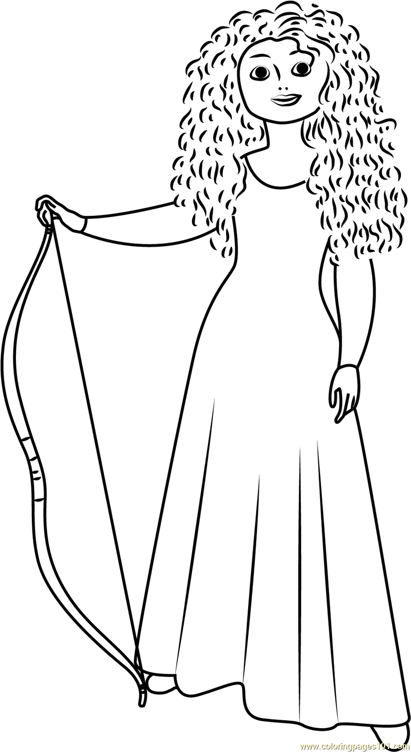 Merida Coloring Page For Kids Free Brave Printable Coloring Pages Online For Kids Coloringpages101 Com Coloring Pages For Kids