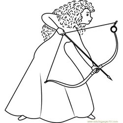 A Girl with Long Curly Red Hair Free Coloring Page for Kids