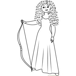 Merida Free Coloring Page for Kids