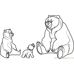 Brother Bear Movie Free Coloring Page for Kids