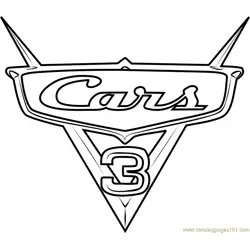 Cars 3 Logo from Cars 3 Free Coloring Page for Kids