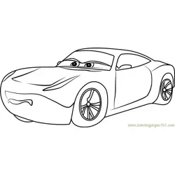 Cruz Ramirez from Cars 3 Free Coloring Page for Kids