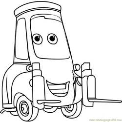 Guido from Cars 3 Free Coloring Page for Kids