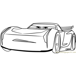 Jackson Storm from Cars 3 Free Coloring Page for Kids