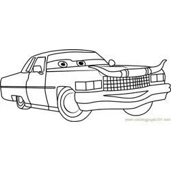 Tex Dinoco from Cars 3 Free Coloring Page for Kids