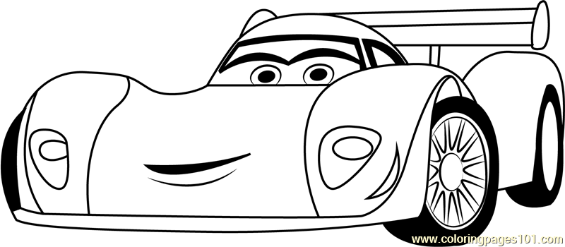 Green Cars Disney Coloring Page for Kids - Free Cars Printable Coloring  Pages Online for Kids  | Coloring Pages for Kids