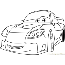 Cars Mazda Disney Free Coloring Page for Kids