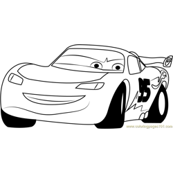 Cars Free Coloring Page for Kids