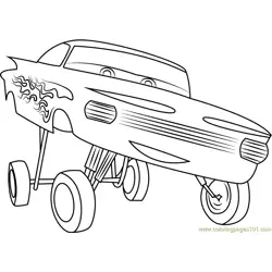 Disney Cars Ramone Free Coloring Page for Kids