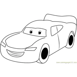 Lightning McQueen Free Coloring Page for Kids