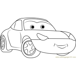 Sally Carrera Free Coloring Page for Kids