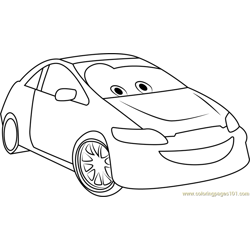 The Racer Free Coloring Page for Kids