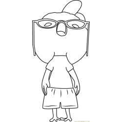 Chicken Little See Up Free Coloring Page for Kids