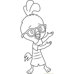 Chicken Little Shouting Free Coloring Page for Kids