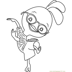 Happy Chicken Little Free Coloring Page for Kids
