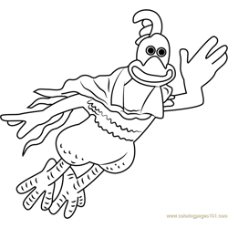 Rocky Flying Free Coloring Page for Kids