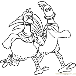 Rocky and Ginger Run Free Coloring Page for Kids
