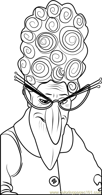 Marlena Gru Coloring Page for Kids - Free Despicable Me 3 Printable