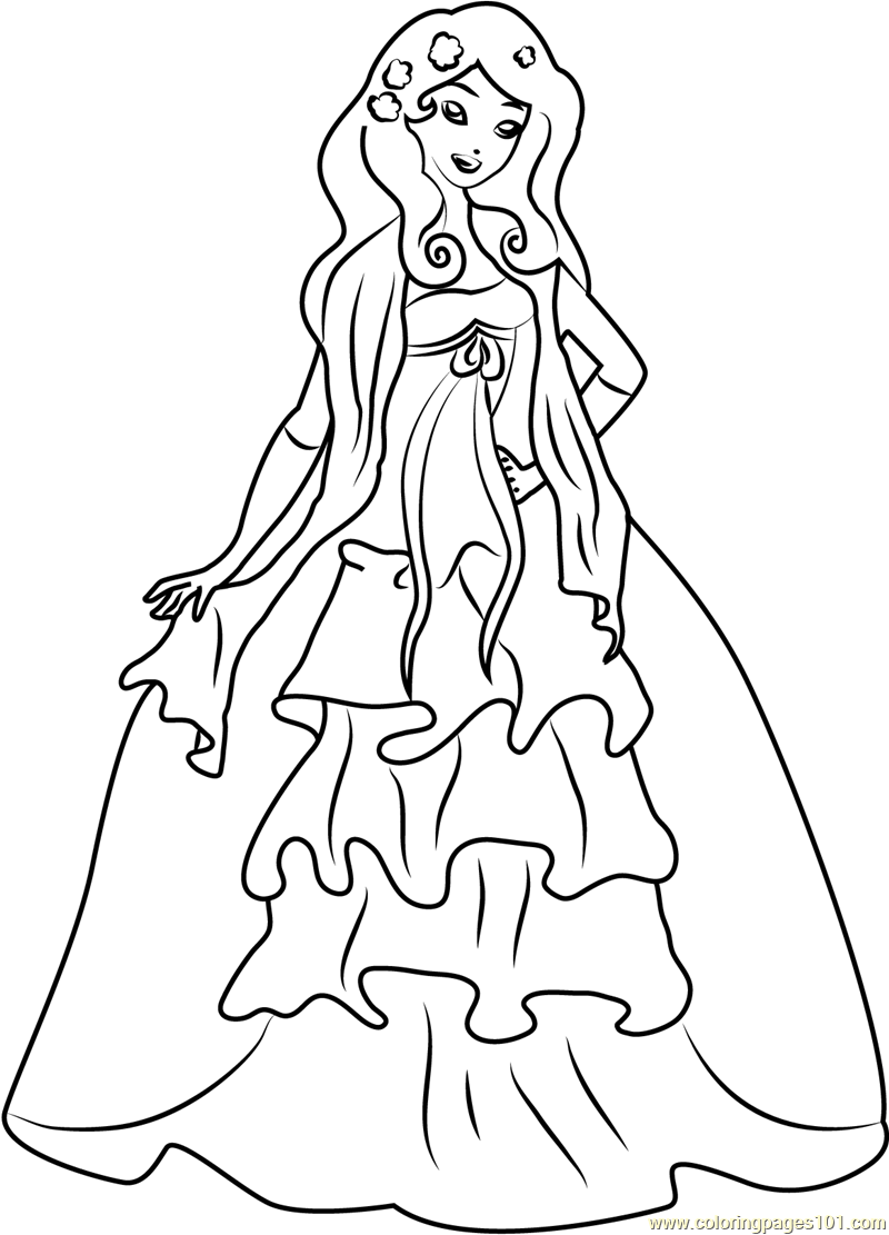Cute Giselle Coloring Page for Kids   Free Enchanted Printable ...