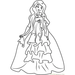 Cute Giselle Free Coloring Page for Kids