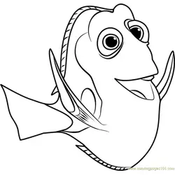 Dory Free Coloring Page for Kids