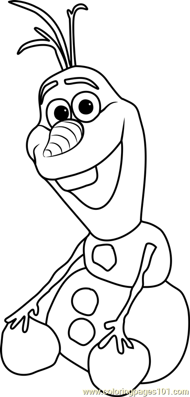 olaf snowman coloring page for kids free frozen printable coloring pages online for kids coloringpages101 com coloring pages for kids