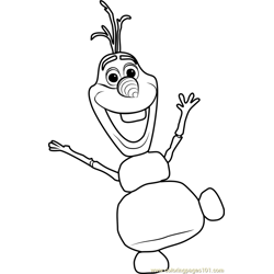 Olaf Free Coloring Page for Kids