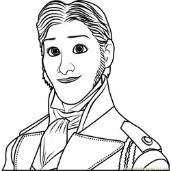 Prince Hans Free Coloring Page for Kids
