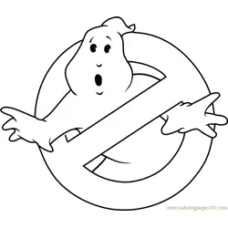 Ghostbusters Logo Free Coloring Page for Kids