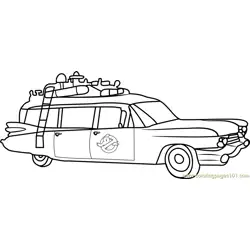 Ghostbusters Van Free Coloring Page for Kids
