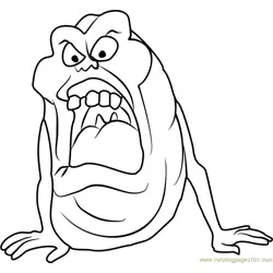 Slimer Free Coloring Page for Kids