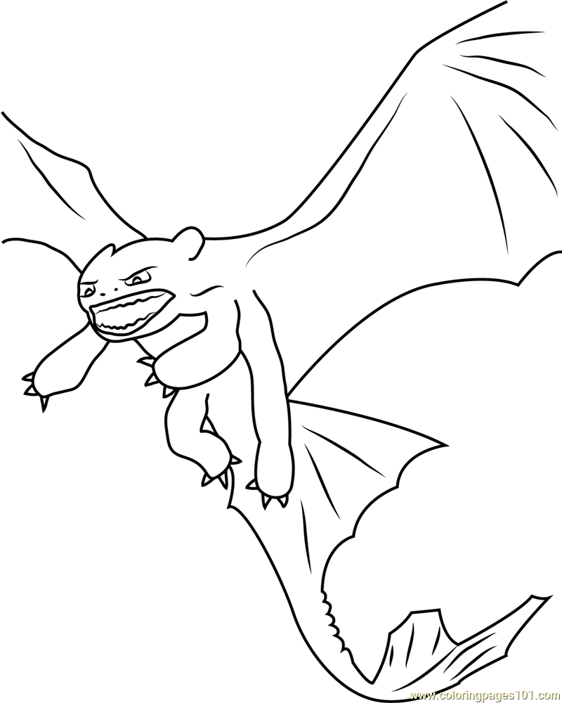 Angry Dragon Coloring Page for Kids - Free How to Train ...
