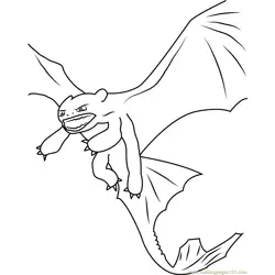 Angry Dragon Free Coloring Page for Kids