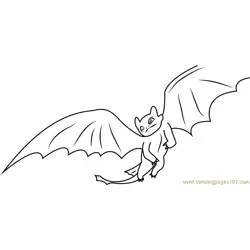Dragon Flying Free Coloring Page for Kids