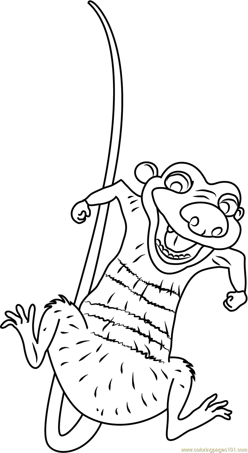 Download Crash in Ice Age Coloring Page for Kids - Free Ice Age Printable Coloring Pages Online for Kids ...